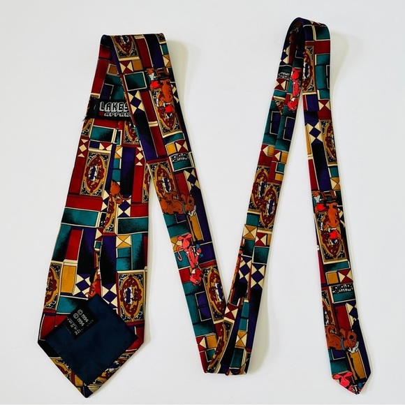 Vtg Hanna-Barbera Novelty Print Tie Snagglepuss Scooby Doo Augie Doggie Daddy - Picture 3 of 11